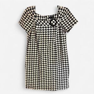 Chris McLaughlin Dress, Black and White Houndstooth Pattern, Size 12